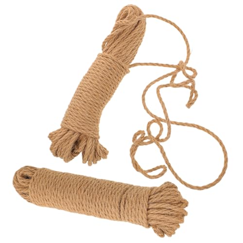 NUOBESTY 2 Rollos Cuerda de Yute de Resistente y Gruesa para Manualidades Embalaje Bricolaje Jardín Envoltura y Rascador para Gatos