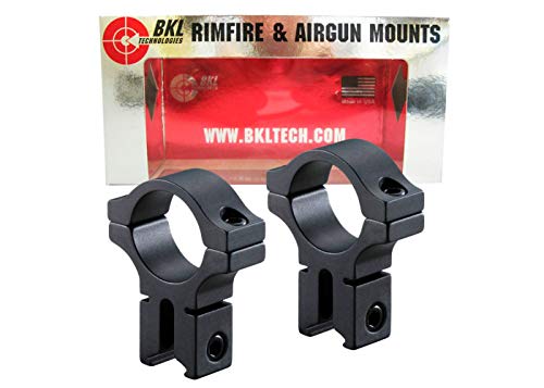 Bkl 257H 0.6" Long Dovetail Rings High - For 1" Scope Tubes - Fits 3/8" Or 11Mm Dovetails - Matte Black #TOP1
