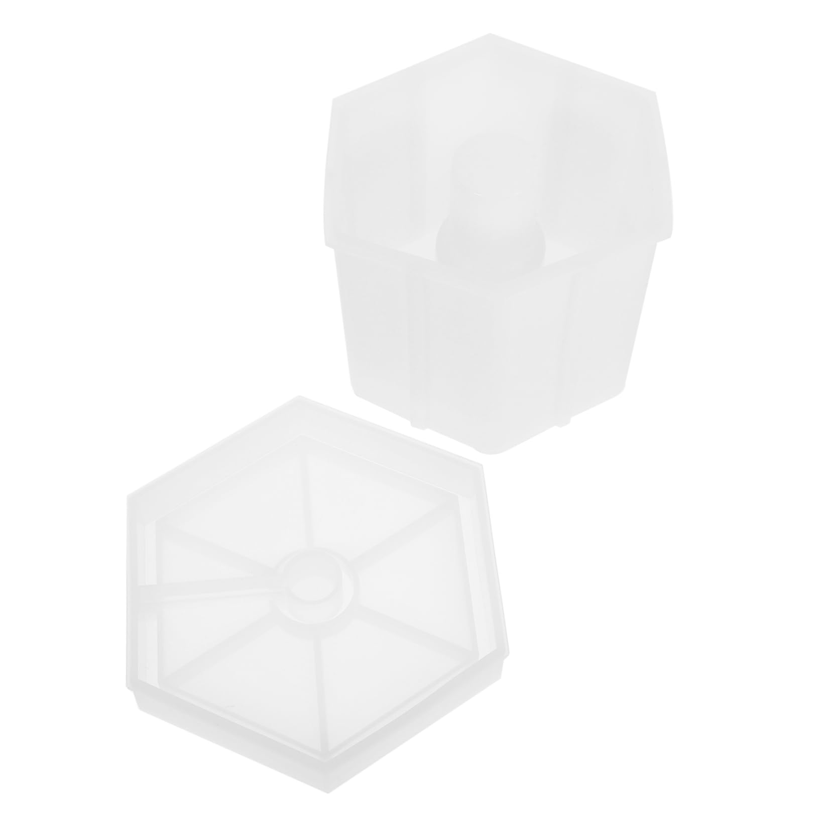 Housoutil 3 Pezzi Muffola Silicone Esagonale per Lampade Notturne Stampo per Base Epoxy Flessibile e Riutilizzabile per Creazioni Diy con Secchi e Glitter Facile da e Personalizzare