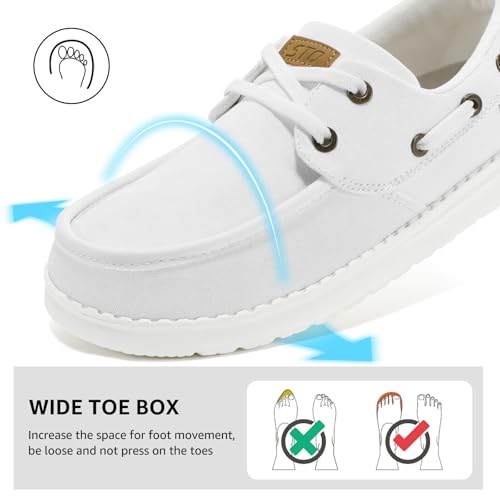 Image of STQ Women Lace up Shoes Casual Sneakers Boat Shoe Canvas Loafer | Lightweight, Breathable, Travel