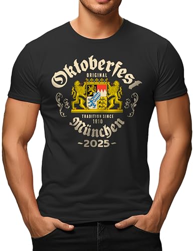 Original Oktoberfest München 2025 Herren Trachten T-Shirt - Bayern - lizenziert durch die LHS München