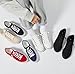 Women Canvas Sneakers Slip On Non Slip Casual Shoes Lace Up Canvas Low Top White Shoes Loafers for Women Fashion Full Black Sneakers(Full Black,US11)