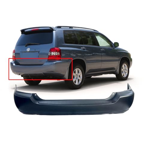 Image of FitParts Compatible with Toyota Highlander 2004-2007 Rear Bumper Cover | Primed, Plastic, Ready to Paint, OEM 5215948904, TO1100231