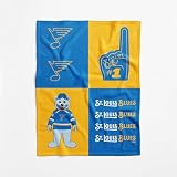 NHL St. Louis Blues Officially Licensed Baby Swaddle Blanket, 40 x 50 in, Soft Lightweight Polyester, Domino Design