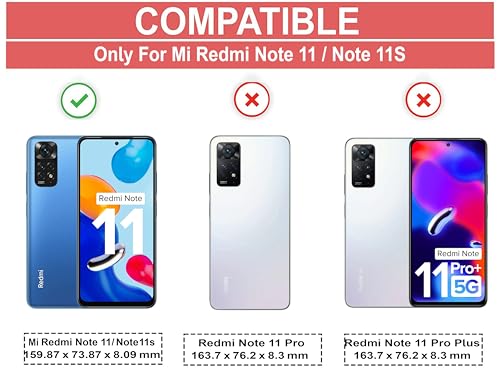 Zapcase Back Case Cover for Mi Redmi Note 11 / Mi Redmi Note 11s | Compatible for Mi Redmi Note 11 / Mi Redmi Note 11s Back Case Cover | Clear Case with Camera Protection | (TPU + PC | Matte Black) 2 419b2tqnRRL