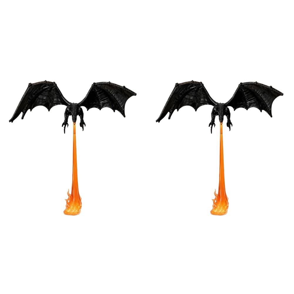 Dragon Gothic Shelf Sitter LED Flame Decor Posągi
