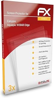 atFoliX Screen Protector compatible with Easypix Aquapix W3048 Edge Screen Protection Film, anti-reflective and shock-absorbing FX Protector Film (Set of 3)
