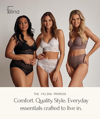 Image of Felina Finesse Cami Bralette - Stretchy Lace Bralettes for Women - Sexy and Comfortable