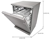 LG 14 Place Settings Wi - Fi Dishwasher (DFB424FP, Silver, Silent Operation, Tough Stain Removal, Adjustable racks )