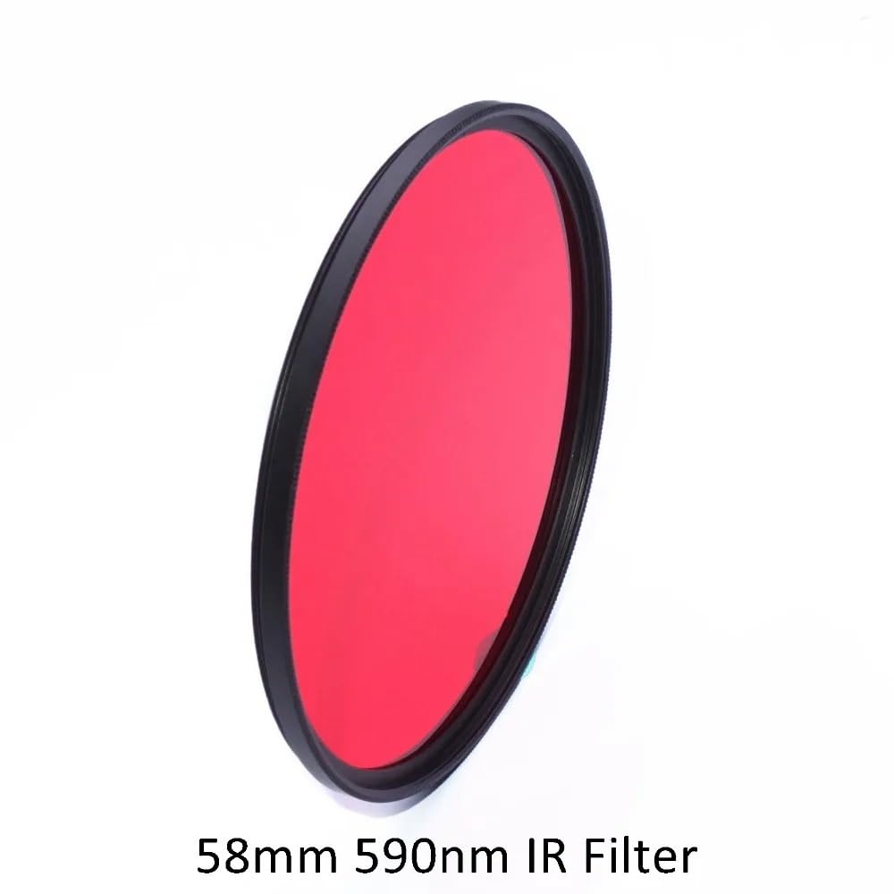 Filtro infrarrojo de Grado óptico IR R59 de 58 mm 590 NM for Lente de cámara
