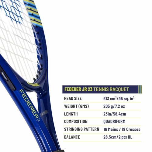 Image of Wilson Federer 23 Junior Tennis Racquet, Size 23 inch (7-8 Year Old)