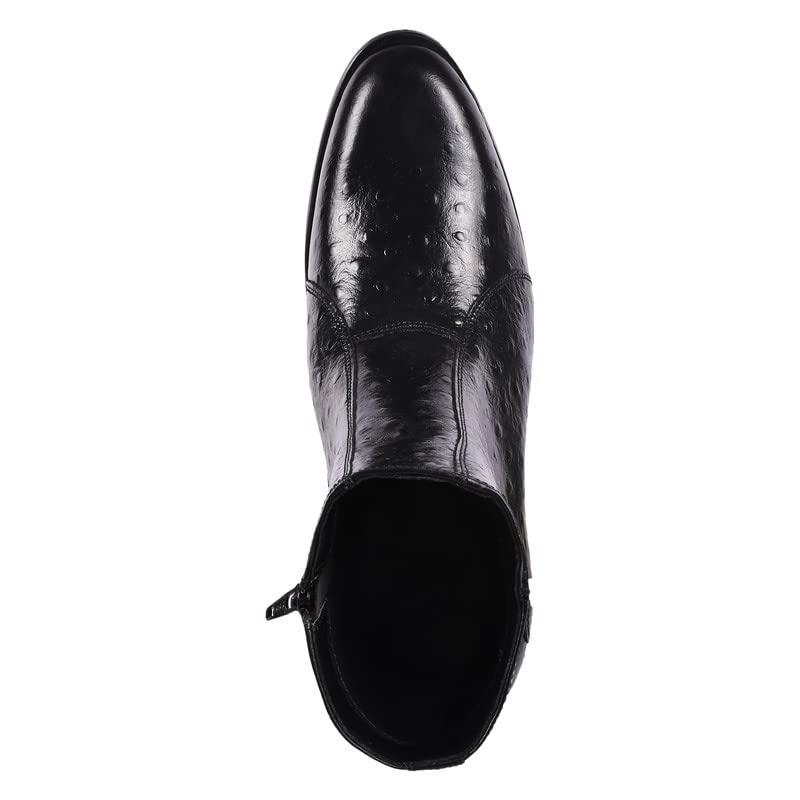 Image of LIBERTYZENO Mens Animal Print & Plain Leather Adults High Ankle Retro Dress Boots for Easter Gift
