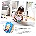 Vaguelly 1Pc Wooden Castanet with Long Handle Safe and Musical Instrument for Produces Pleasant Rhythm Sounds for Early Music Education and Rhythm Development Blue