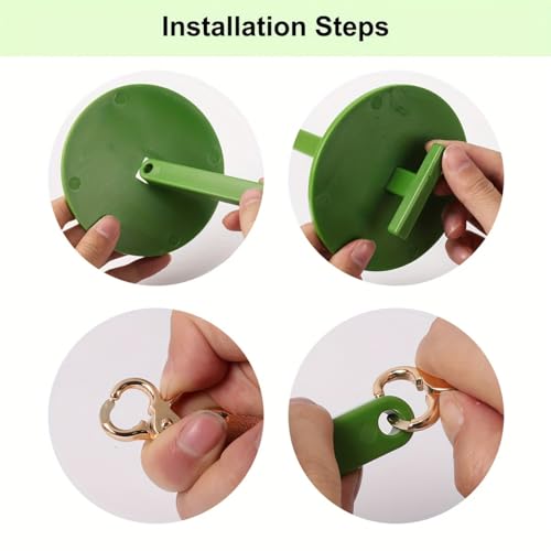 Image of Dasonwin Portable Yarn Holder,Travel Yarn Holder,Wrist Yarn Holder for Crocheting, Green Plastic Yarn Holder,Knitting Supplies Gift for Craft Lovers. (Green)