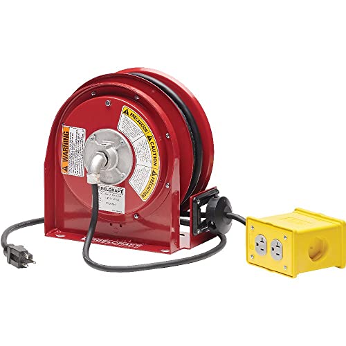CORD REEL 12/3 X 30' 20AMP QUAD OUTLET W CORD