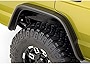 Bushwacker Jeep Flat Style Rear Fender Flares | 2-Piece Set, Black, Textured Finish | 10064-07 | Fits 1984-2001 Jeep Cherokee