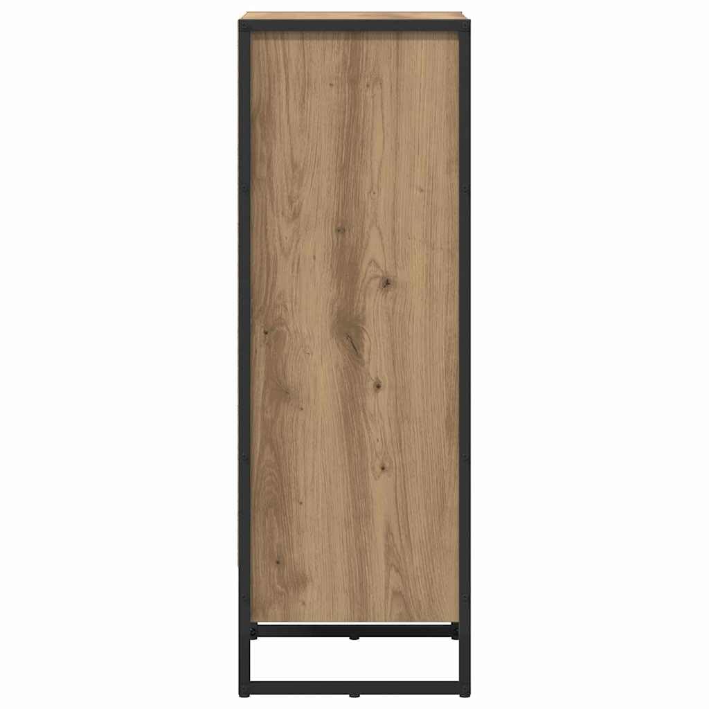 Regał na książki, rzemiosło artystyczne, dąb, 80 x 30 x 155 cm, materiał drewnopochodny, przemysłowy regał stojący do salonu, sypialni, biura, nowoczesny design, trwały