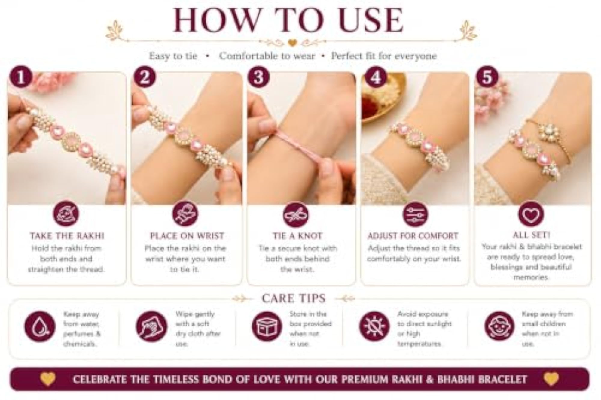 Royal Kundan Rakhi & Elegant Bhabhi Bracelet Gift Set