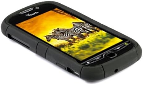 MyBat HTCMYTH4GHPCSK040NP Rubberized Fishbone Protective Case for HTC My Touch 4G - 1 Pack - Retail Packaging - Black