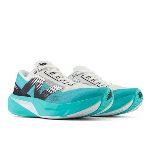 New Balance Women's FuelCell Rebel V4 Running Shoe, Cyber Jade/Black/White, 5 W