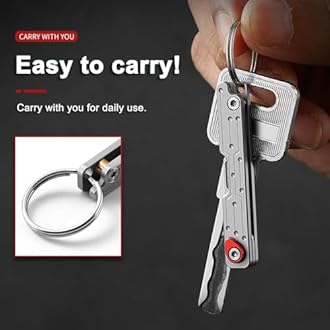 Small Keychain Knife, Mini Folding Pocket Knives with 10pcs Replaceable Surgical Blades, Scalpels Utility Cute EDC Box Cutter for Women and Men