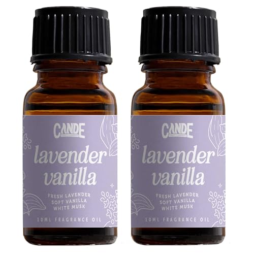 Image of CANDECraftCo Premium Fragrance Oil - Diffuser Oils Fragrances Scented for Home, Candle Soap Making Supplies, Aromatherapy Blends for House (0.34 Fl Oz) (2-Pack, Lavender Vanilla)
