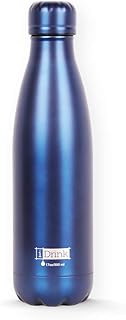I-Drink Bottiglia Termica Colore Blue Matte in Acciaio a Doppia Parete da 500 ml Senza perdite Senza BPA