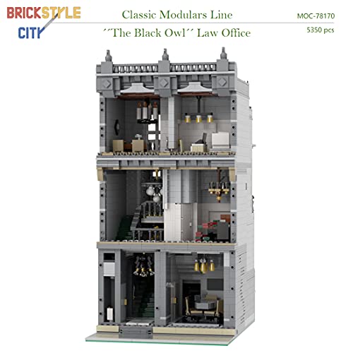 VPPI Bausteine Haus, Bausteine Architektur Modell, Modular Haus Bausteine Modell, MOC-78170 Anwaltskanzlei Black Owl… – Bild 5
