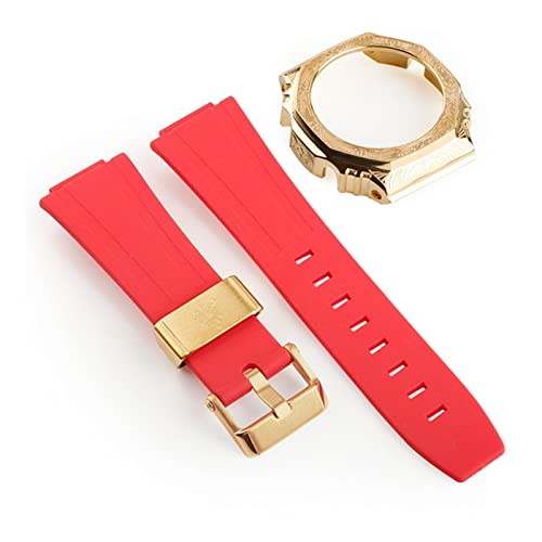 Boîtier GA2100 en métal sculpté de rechange SAAWEE avec bracelet montre silicone