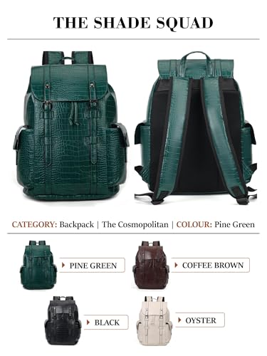 Image of FUR JADEN Vegan Leather Stylish 15.6 Inch Premium Laptop Backpack for Office & Travel