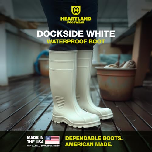 Heartland Dockside Waterproof Work Boots for Men and Women - Durable, Flexible PVC Boots for Marine Work with Easy On/Off, Slip-Resistant Outsoles2