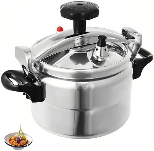 Heavy-Duty Aluminum Pressure Cooker & Canner, 3.17-15.85 Quart, 9.51qt with Safety Valve, Reinforced Handles, Easy-Open Lid - Perfect for Large Kitchens & Restaurants