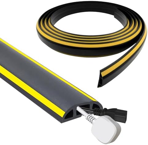 Flexibler Kabelkanal 2m - Selbstklebend 15x10mm PVC Kabelschutz Für Boden/Wand