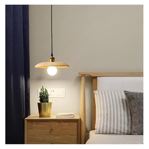 Lustre de restaurant nordique en bois massif 28cm luminaire salon