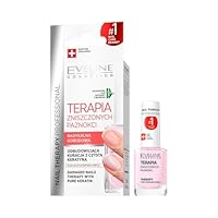 Eveline Cosmetics Nail Therapy Professional - Fortgeschrittene Nagelreparaturbehandlung, 12ml - Stärkt & Regeneriert mit PowerNail H+K Formel
