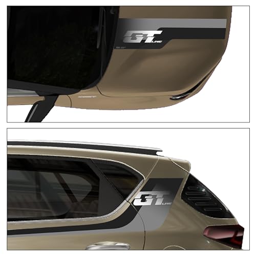 Image of GT Edition Decal Made for Kia Sonet | Colour - Beige Gold | Size - 30.5 x 7 cm