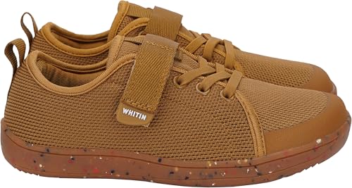 Image of WHITIN Little /Big Kid Barefoot Shoes | Boys /Girls Lace-up Minimalist Sneakers | Wide Toe Box | Natural Flexible Fit