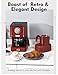 Amaste Coffee Maker, 25 Oz Drip Coffee Machine with Glass Coffee Pot, Retro Style Coffee Maker with Reusable Coffee Filter & Three Brewing Modes, 30minute-Warm-Keeping