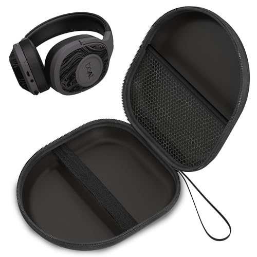 Image of Sounce Headphone Case for Boat Rockerz 550 /558 | Portable Carrying Case Cover | Hard EVA Shell Travel Storage Case with Shockproof, Waterproof, and Premium Protective Cover - (Black)