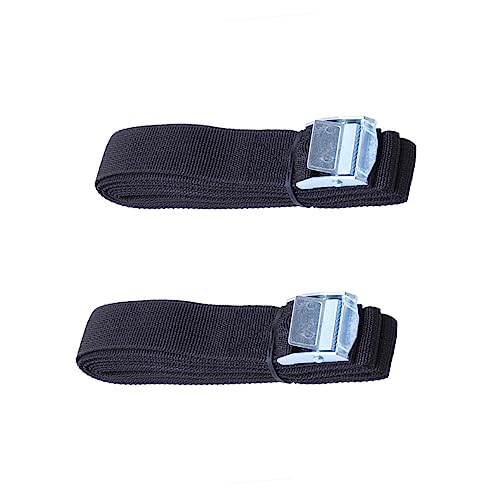 TOYANDONA 2Pcs Heavy Duty Luggage Straps with Quick Release Buckle Nylon Lashing Straps for Car Roof Rack Kayak Carrier Canoe and Hammock Black