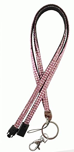 Rose Bling Strass (Breakaway) cordons pour carte d'identité et clé pour badge, USB support, support de bâton de mémoire Cover