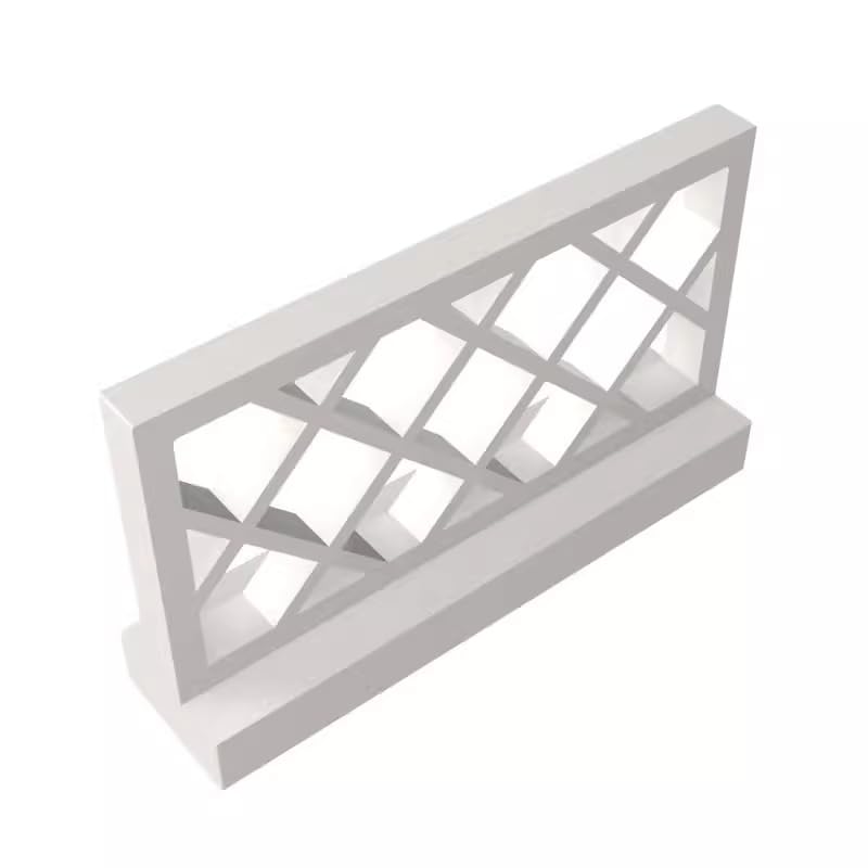 Gobricks GDS-882 Fence 1x4x2 50PCS Compatible with Lego Toy 3185 DIY Parts and MOC Components for Major Brick Brands Color:White
