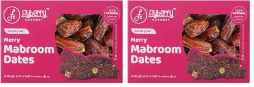 Image of Flyberry Gourmet Mabroom Dates (Khajoor /Khajur) 200g | 100% Natural | Rich in Calcium, Iron and Potassium | Instant Energy (Pack of 2)