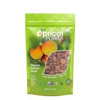 Organic Bitter Raw Apricot Seeds - Raw, Bitter, Vegan, Gluten-free, GMO-free 8 oz