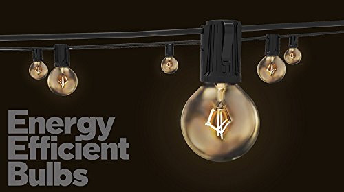 image for Lampat String Lights, LED 25Ft G40 Globe String Lights with Bulbs-UL L