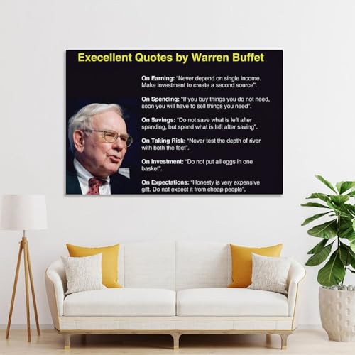 Impression toile Warren Buffett moderne - Décoration murale 50x75