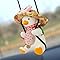 Swinging Duck Car Hanging Ornament - Funny Rear View Mirror Charm With Adjustable Lanyard