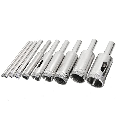 NUSHKI 10pcs brocas para vidrio 3 a 18 mm miniatura 5