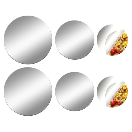 Lot de 6 Miroirs Ronds Autocollants, 10, 15, 20 CM Miroirs Ronds Auto-adhésifs Autocollants Muraux Acryliques Miroir Autocollant Rond Miroir Mural Autocollant Pour...