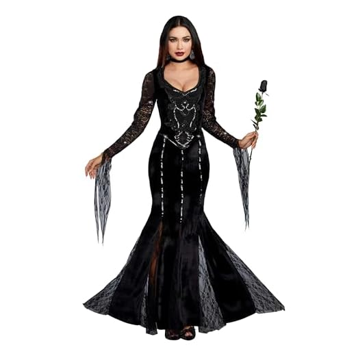 Dreamgirl womens Frightfully Beautiful Adult Costume, Black, Large US